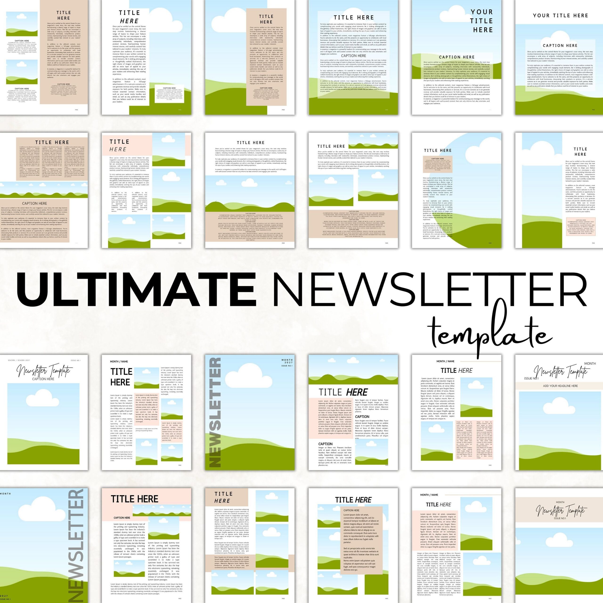 Small Business Owner Email Newsletter Template, Fully Editable in Canva, 75 Aesthetic Pages, Neighbo