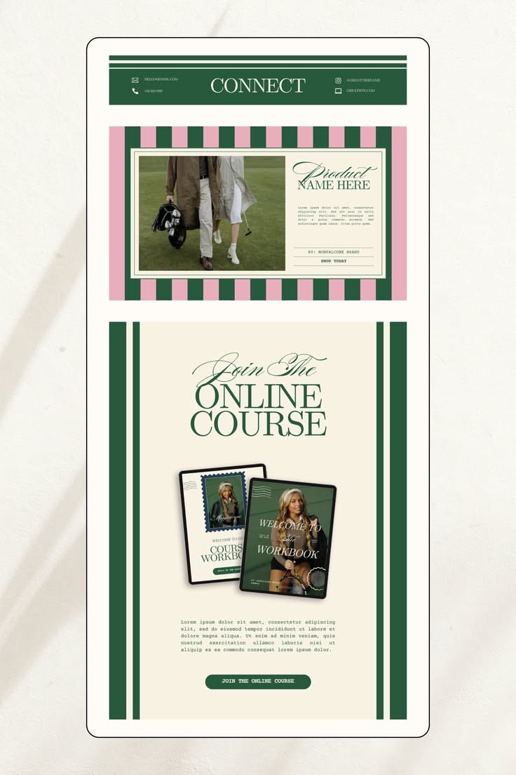 Fashion Newsletter Design Template for Email Marketing