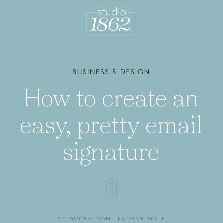 How to create an easy, pretty, clickable email signature