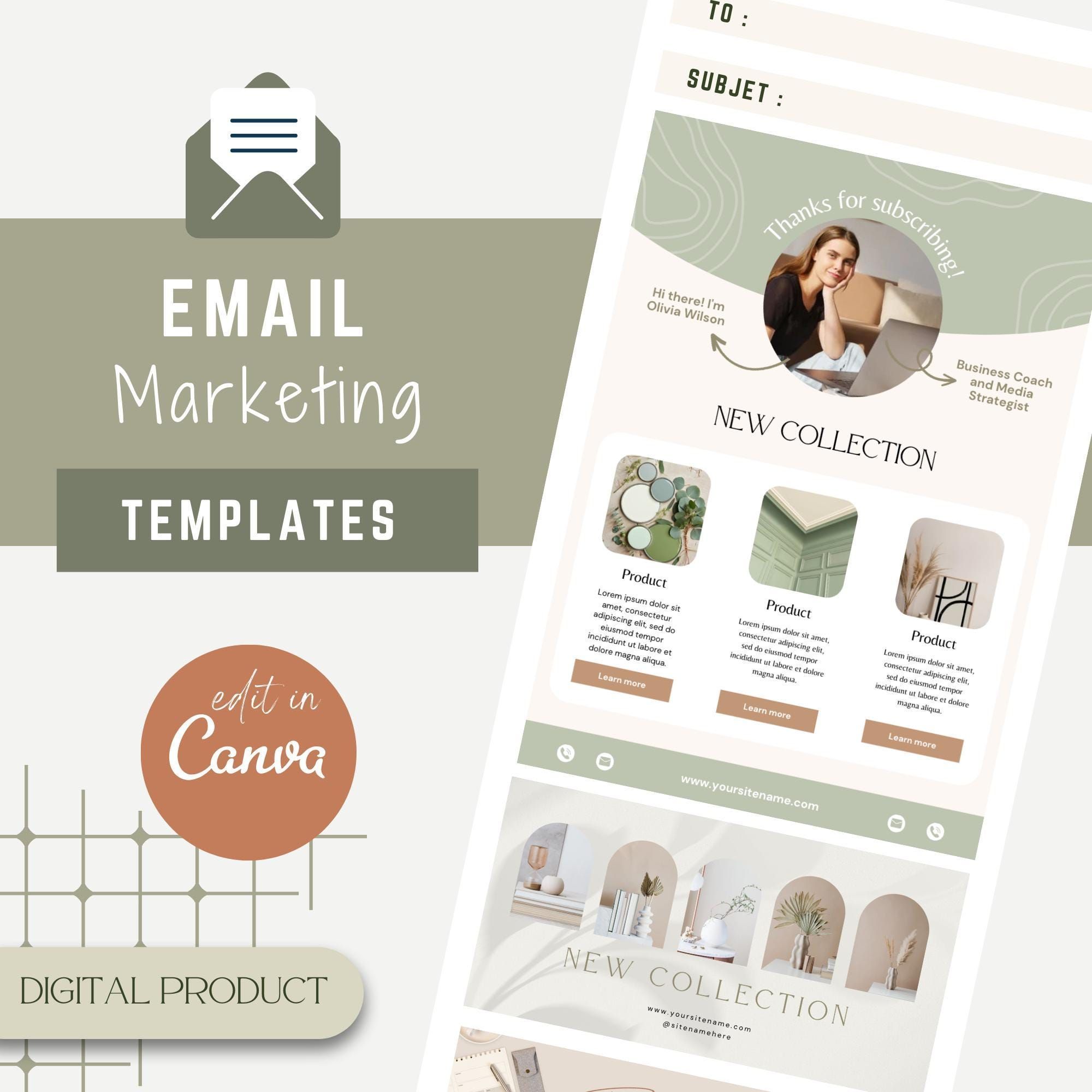 Complete Mailchimp Email Campaign Kit 🎯 — Editable Canva Templates for Professional Newsletters