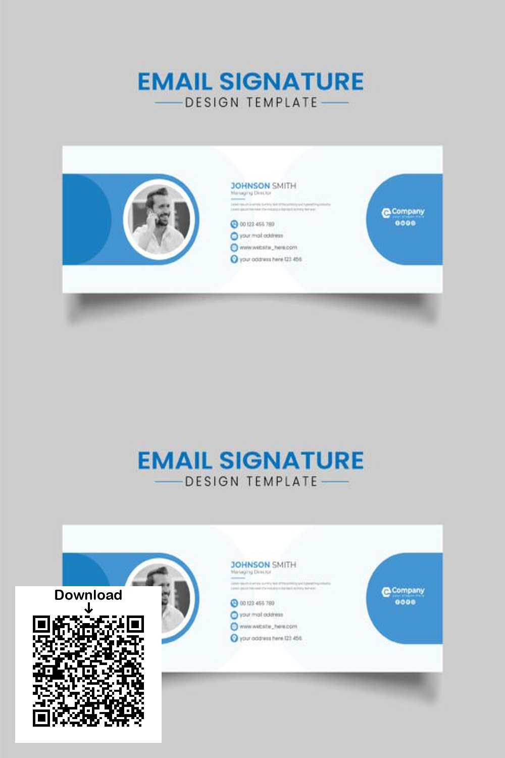Modern Email Signature Design Template: Professional Branding Made Easy