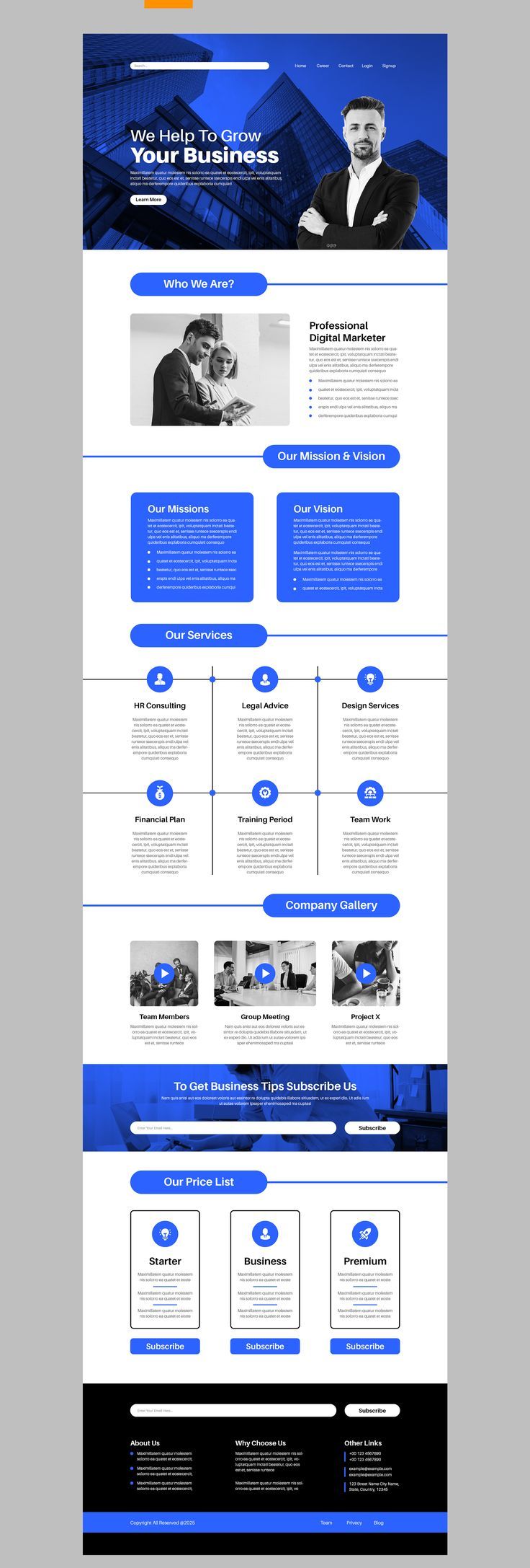 Modern Business Newsletter Layout Template