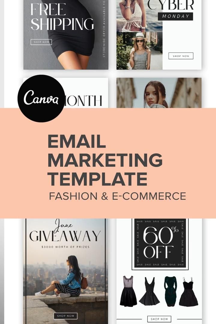 Email Marketing Template, Klaviyo email design, Mailchimp newsletter template, canva fashion