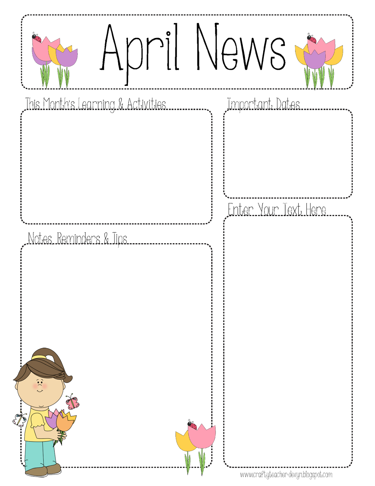 April Newsletter for ALL Grades!