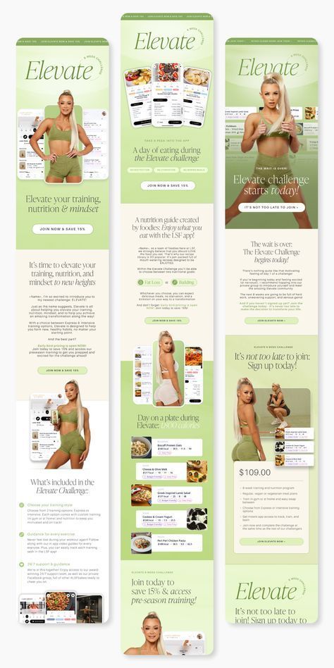 Email Campaign for Elevate Fitness Challenge