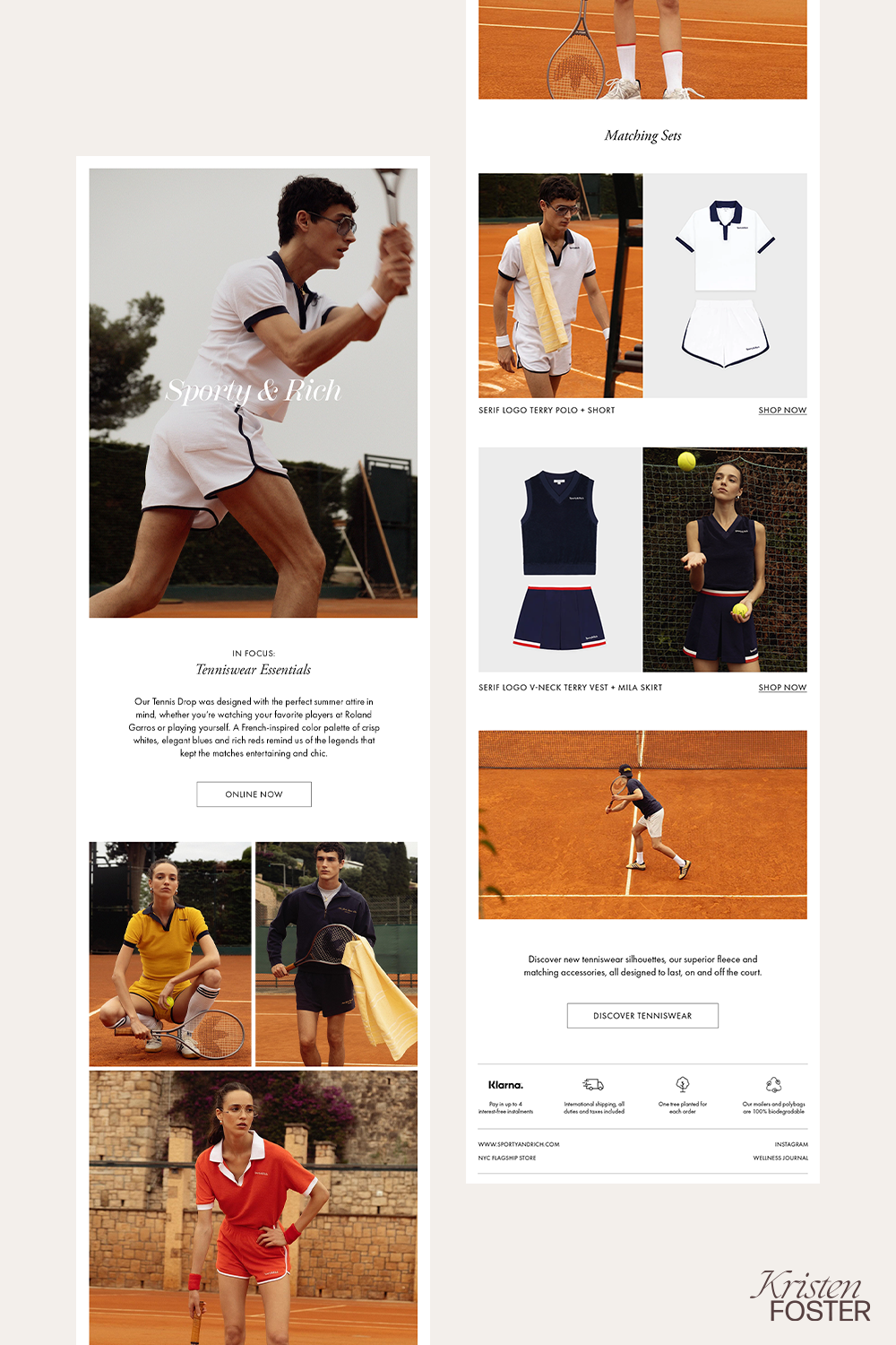 Sporty & Rich Email Redesign by Kristen Foster: Modern Lifestyle & Minimalist Newsletter Ideas