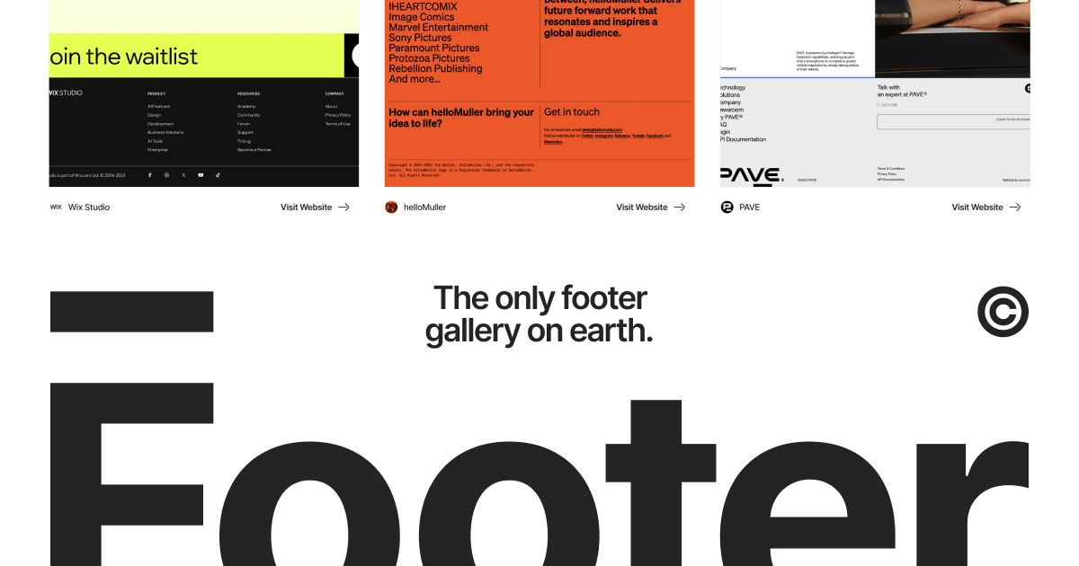 Footer: The only footer gallery on earth