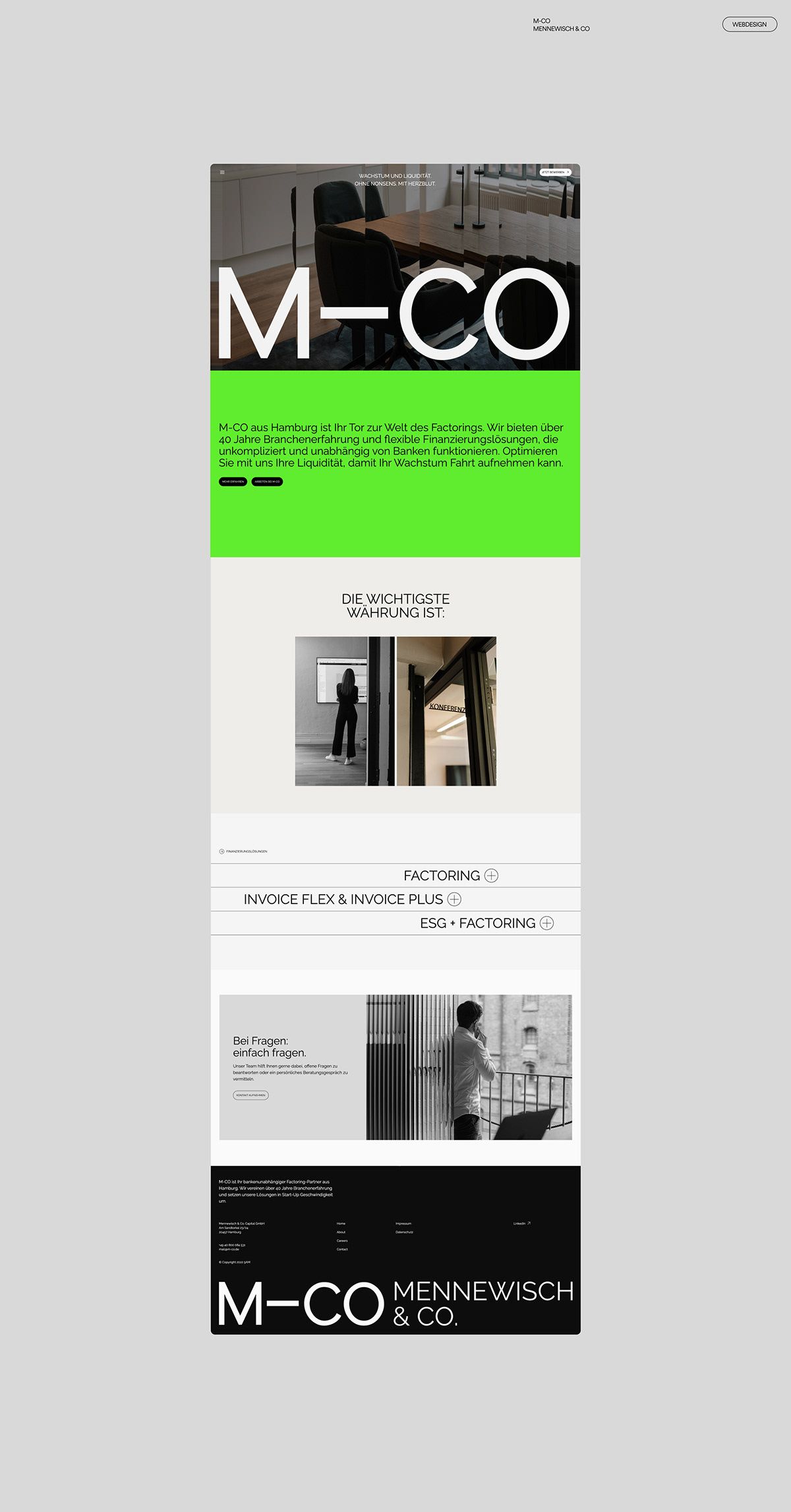 Webdesign & Branding for M-CO by 5AM
