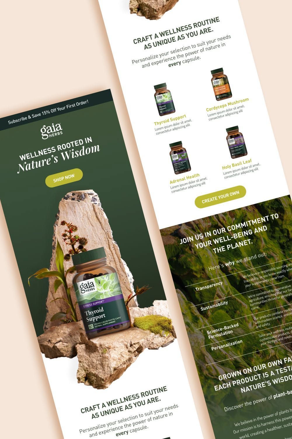 Retrospective Media Creates Email Design for Gaia Herbs