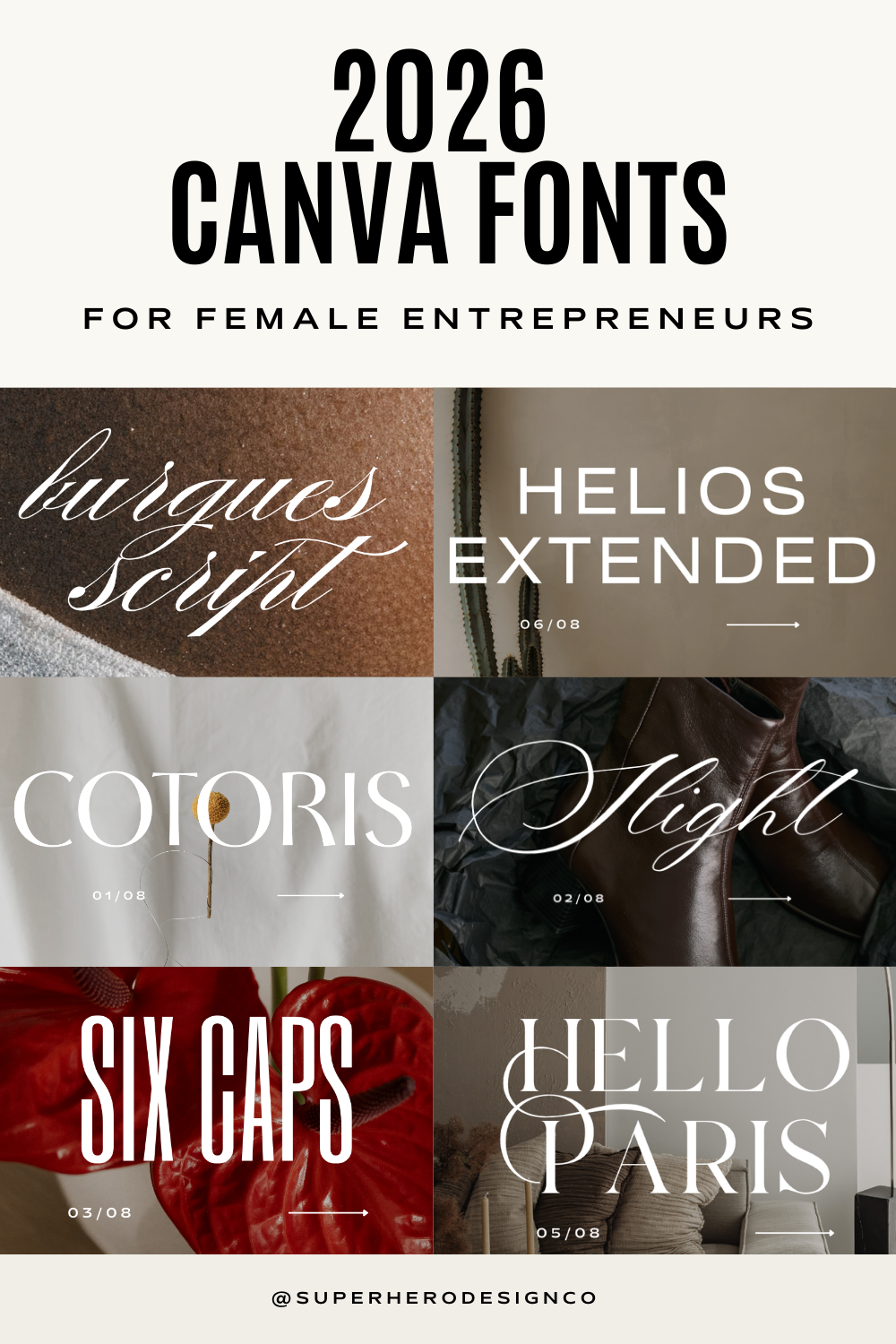 Web Design for Female Entrepreneurs | 2026 Branding Fonts