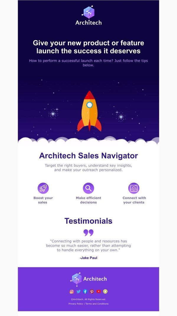 New Arrival: ‘Product Launch Tips’ Email Template for Tech Enthusiasts