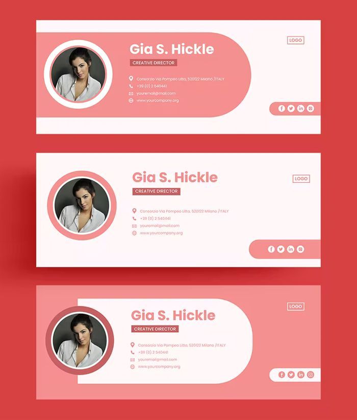 Email Signature Templates PSD, AI, EPS