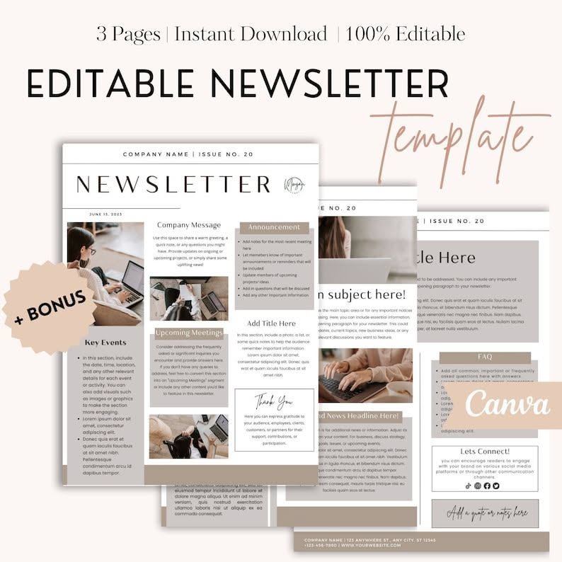 Editable Weekly Newsletter Template for Engaging Email Campaigns