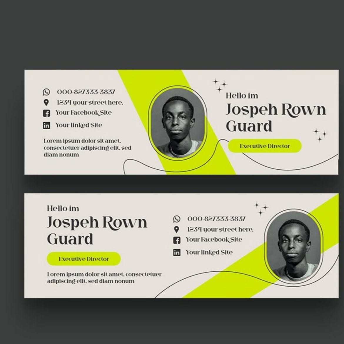 Signature Email with Minimalist Design Template