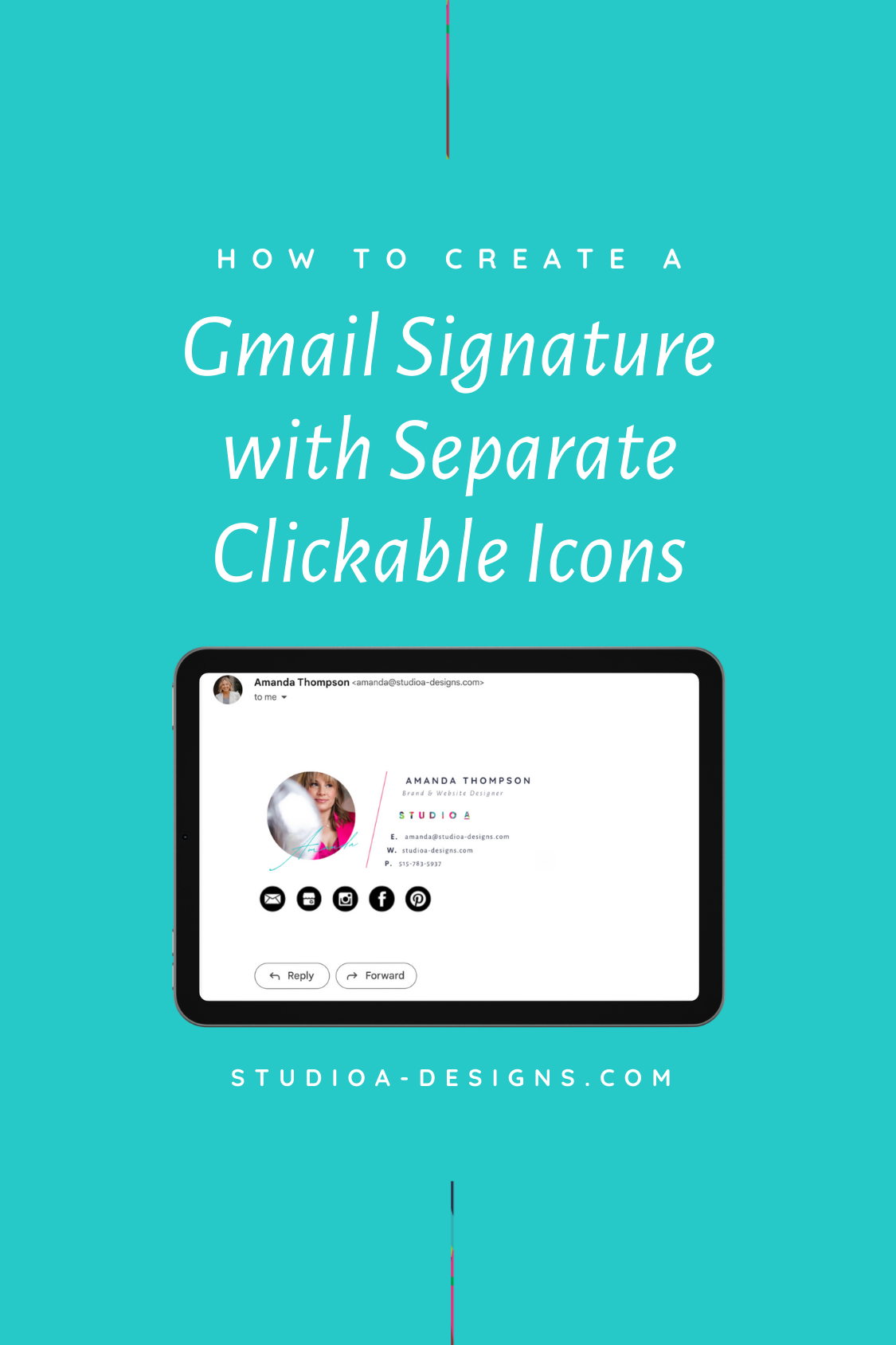 Create a Gmail Signature with Separate Clickable Icons