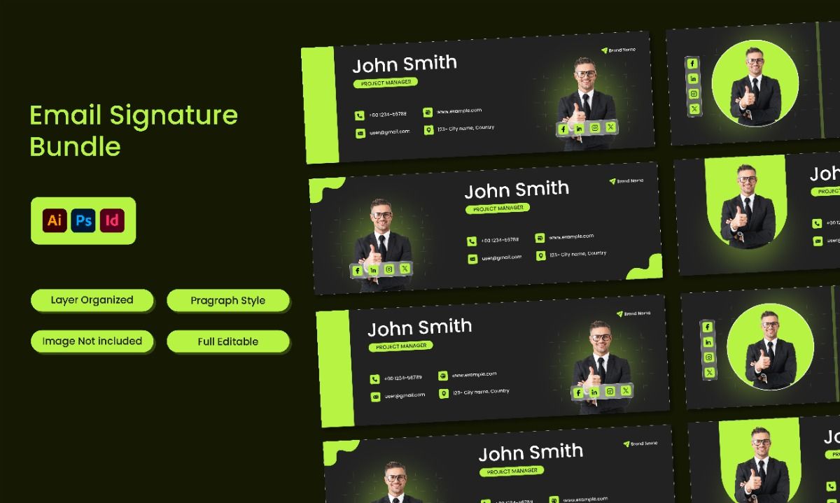 Modern Email Signature Template Design