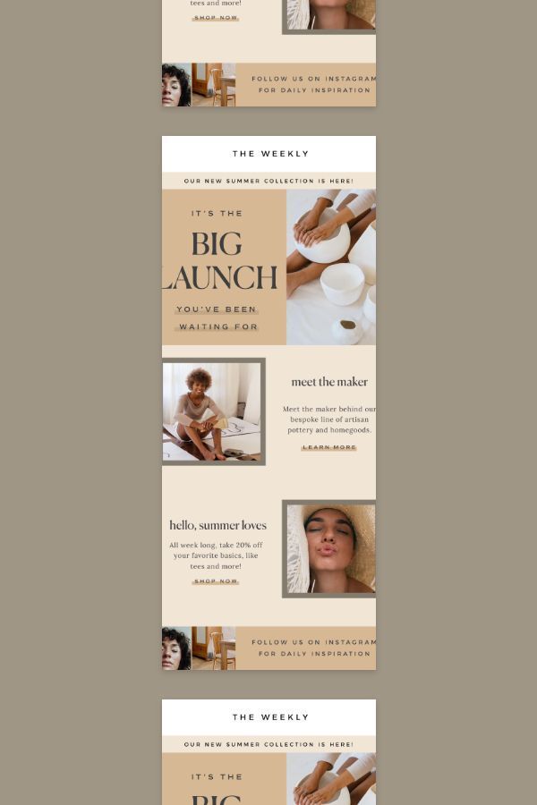 I will design custom mailchimp, klaviyo email marketing template newsletter