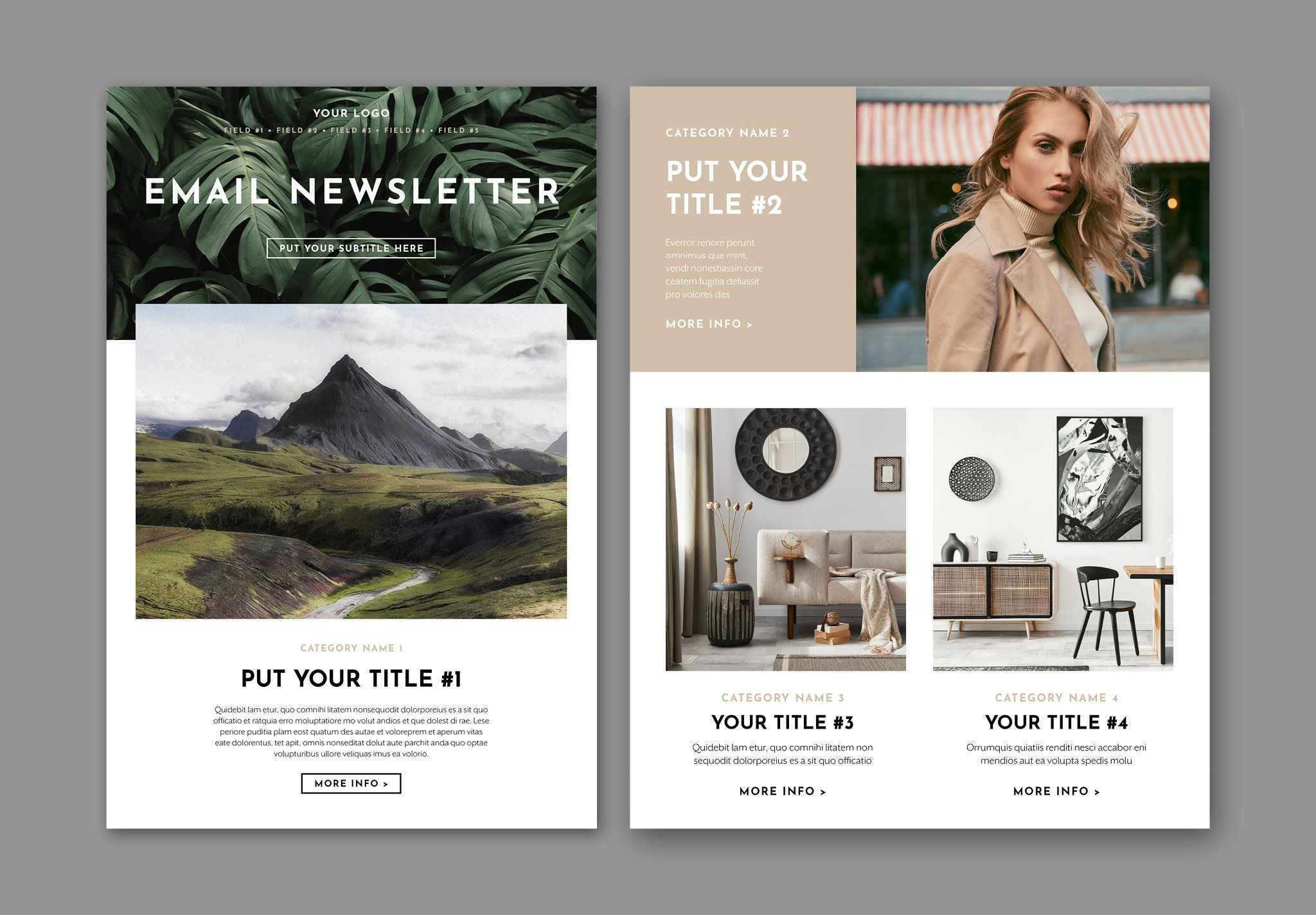 Refined Layouts Perfect for Branded Newsletter Template