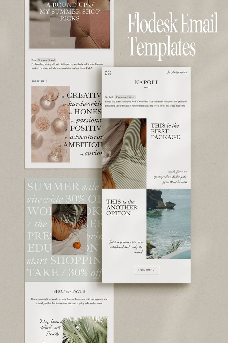 🔊Stand Out in the Inbox with Napoli Flodesk Email Templates