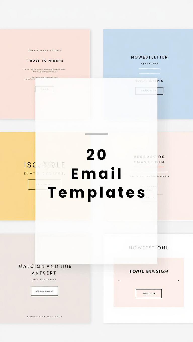 Clean Minimal Newsletter Email Canva Bundle Preview Email Templates