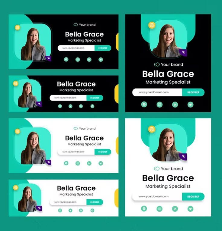 Elegant Email Signature Design PSD Templates for Professional Communication