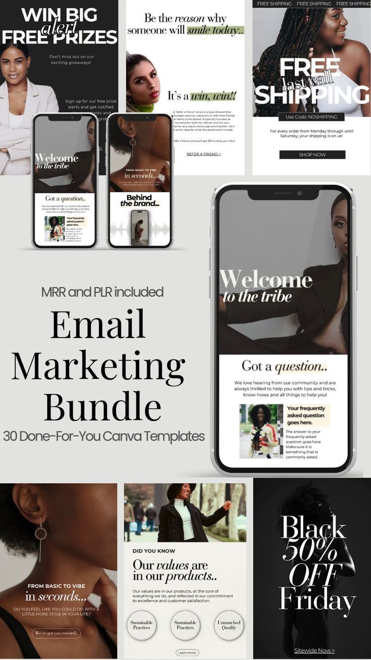 Modern Email Marketing Template Design | Editable Canva Email Newsletter Templates