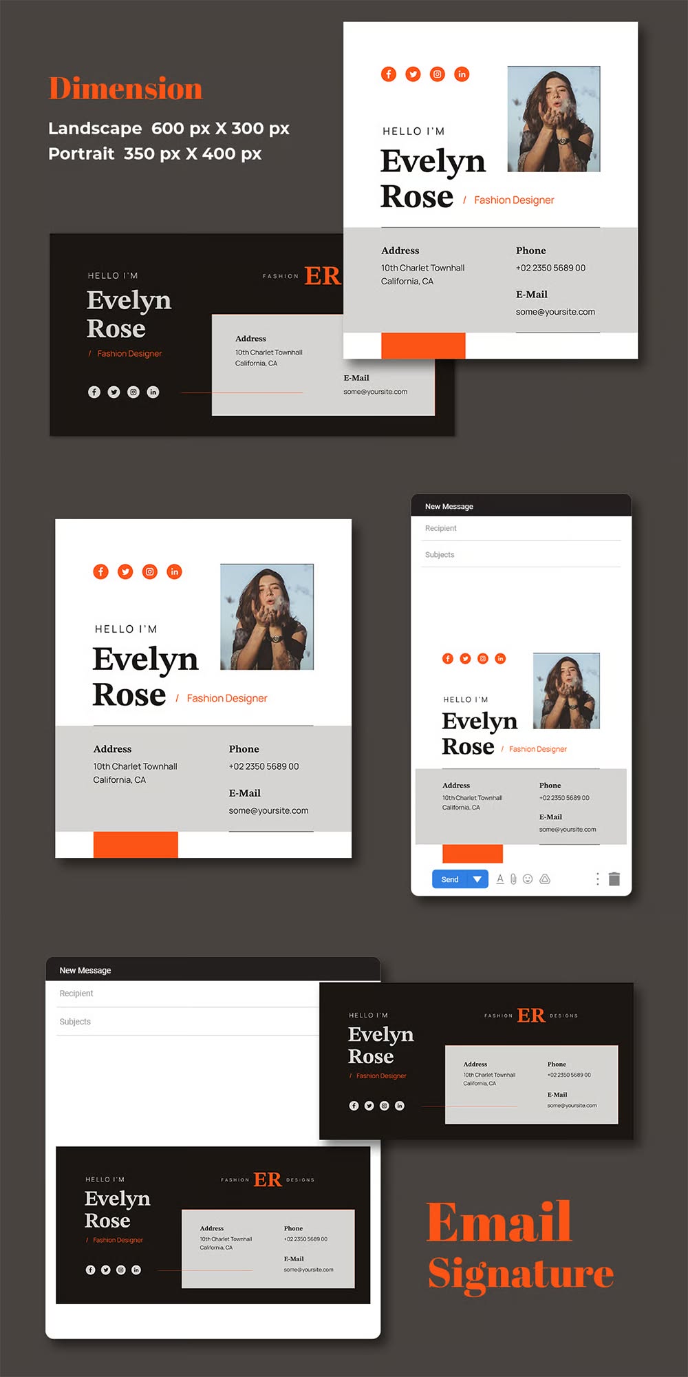 Fashion Designer Email Signature Design