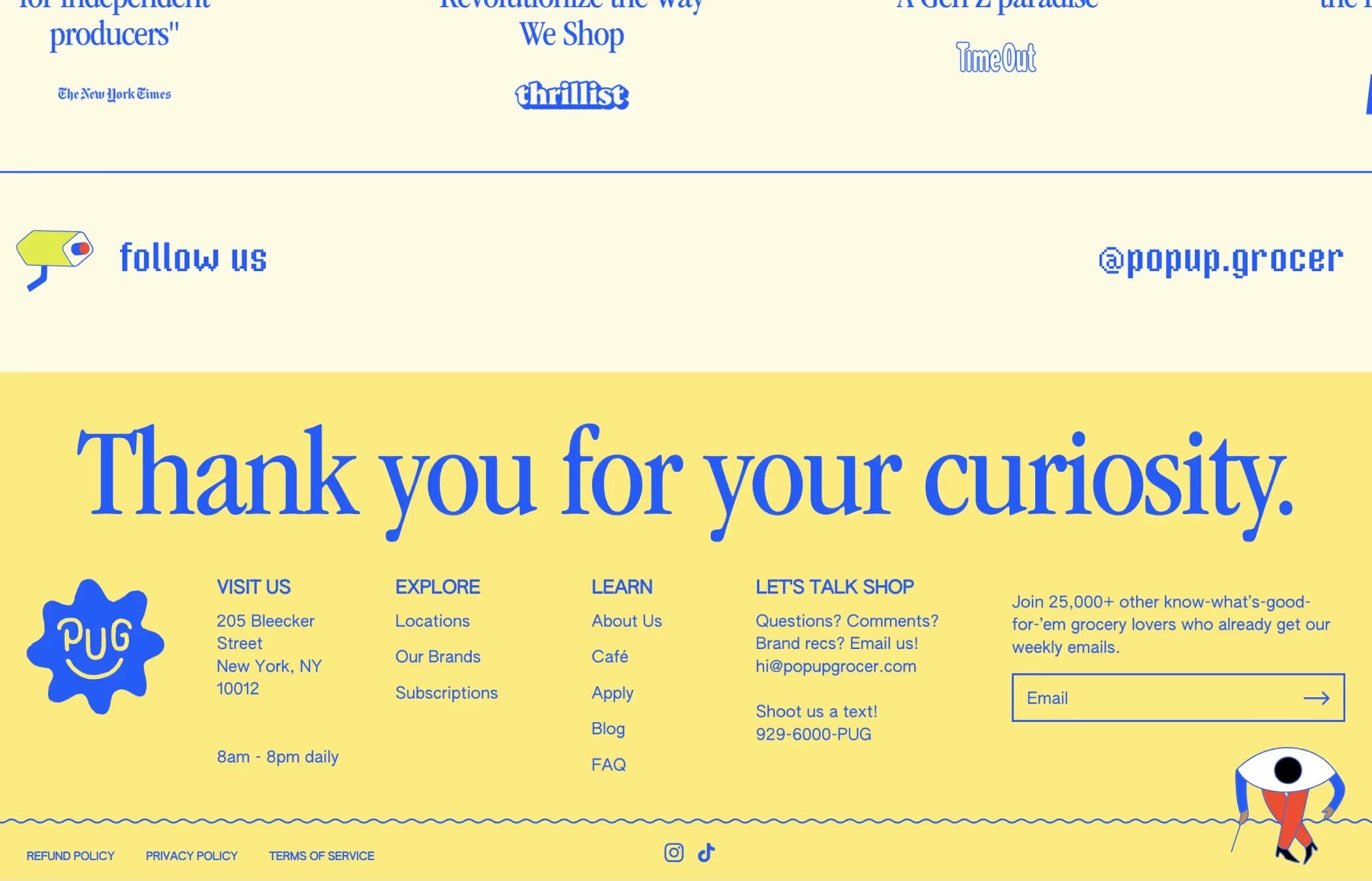 Footer | Pop Up Grocer