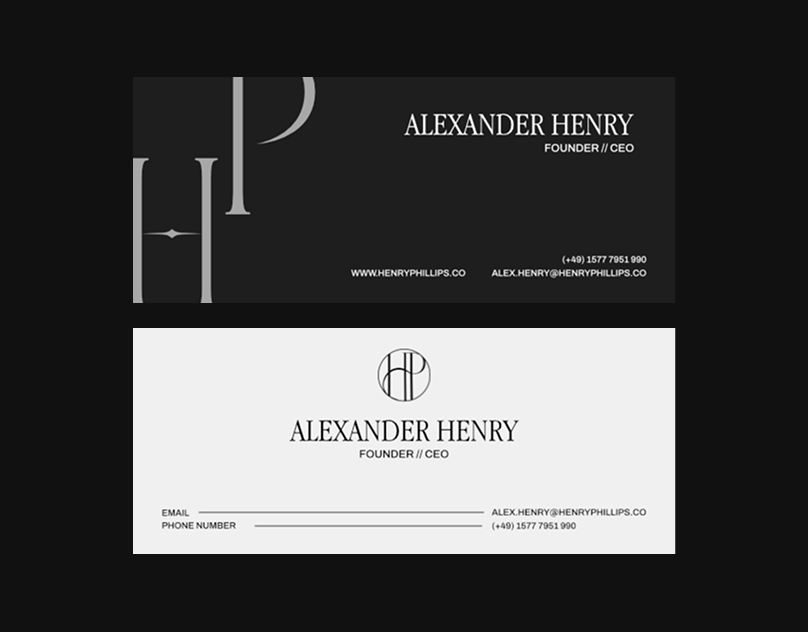 Minimalist Email Signature Design for Henry & Phillips