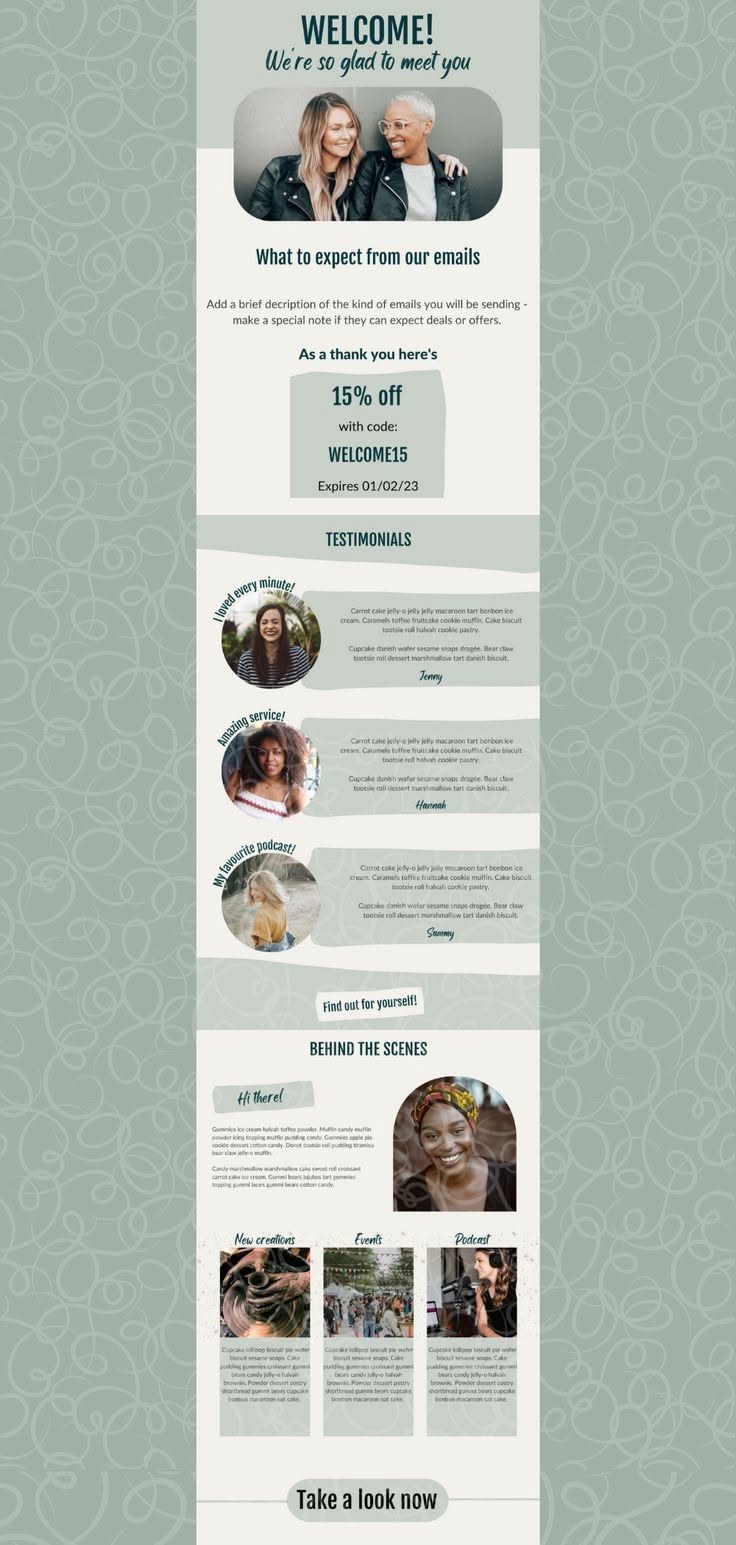 20 Customisable email templates for Mailchimp.