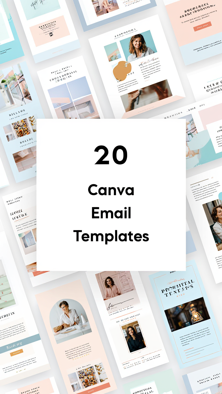20 Welcome Email Automation Templates Bundle for Canva Email Template Bundle