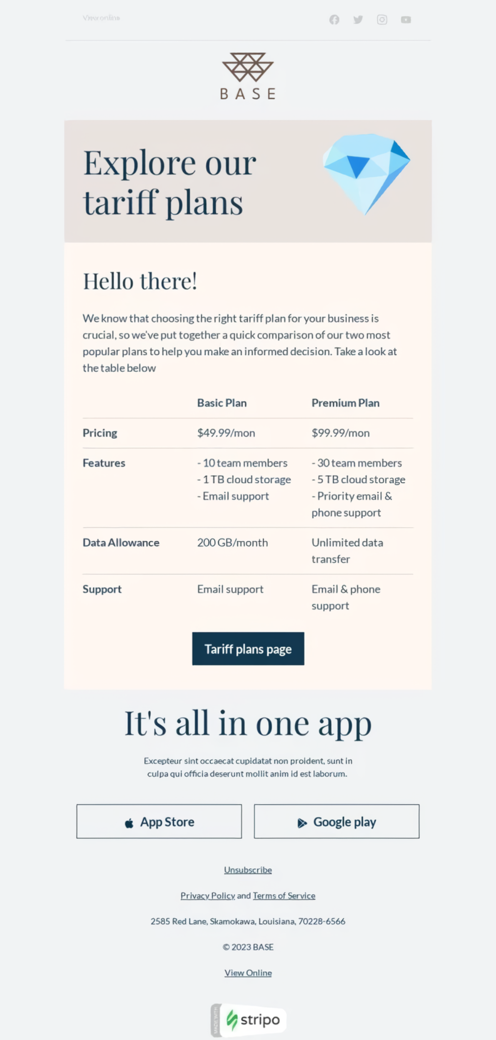 Email Footer Template | Email Design | Newsletter Design — Stripo.email