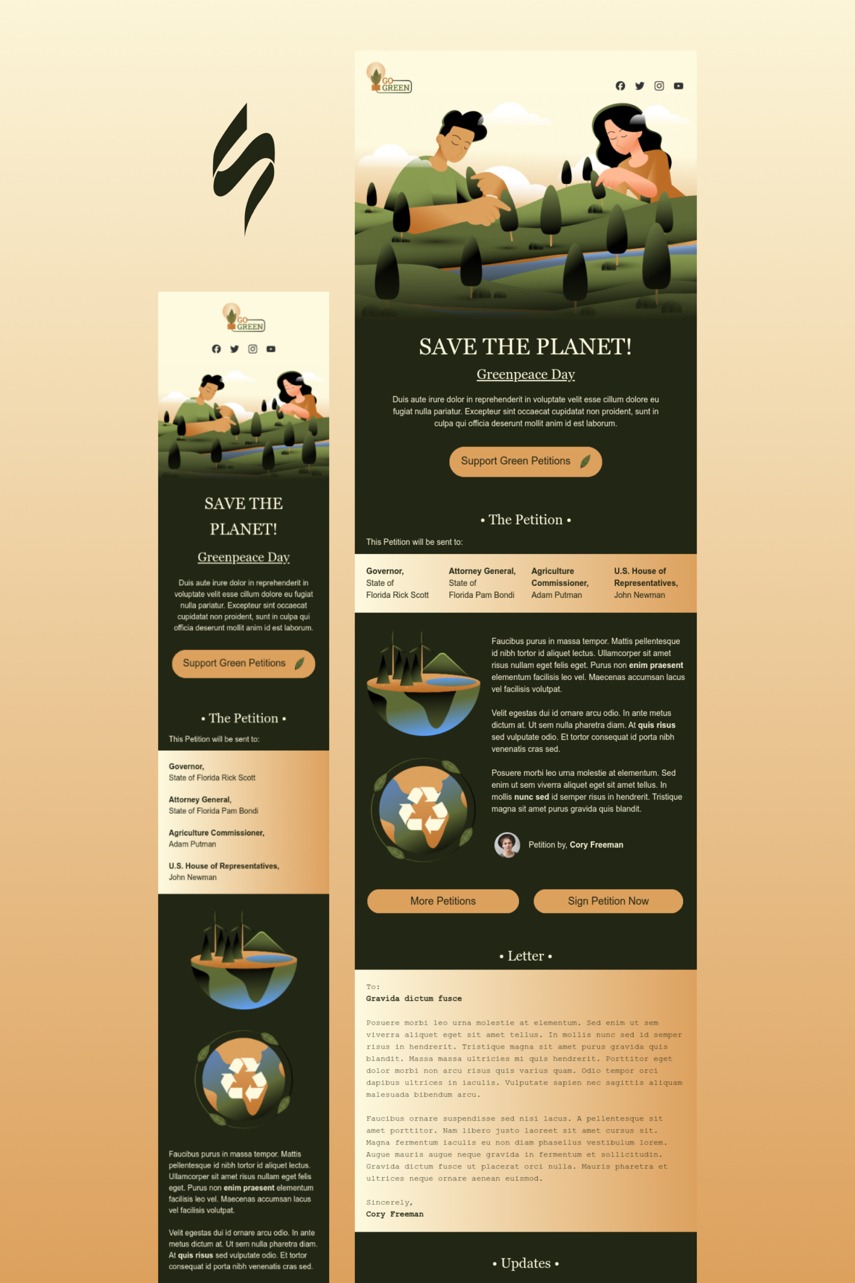Greenpeace Day Email Design | Email Newsletter Design