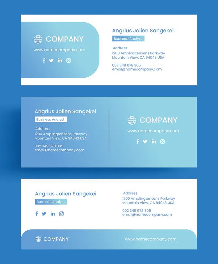 Clean Email Signature Templates PSD, AI, EPS