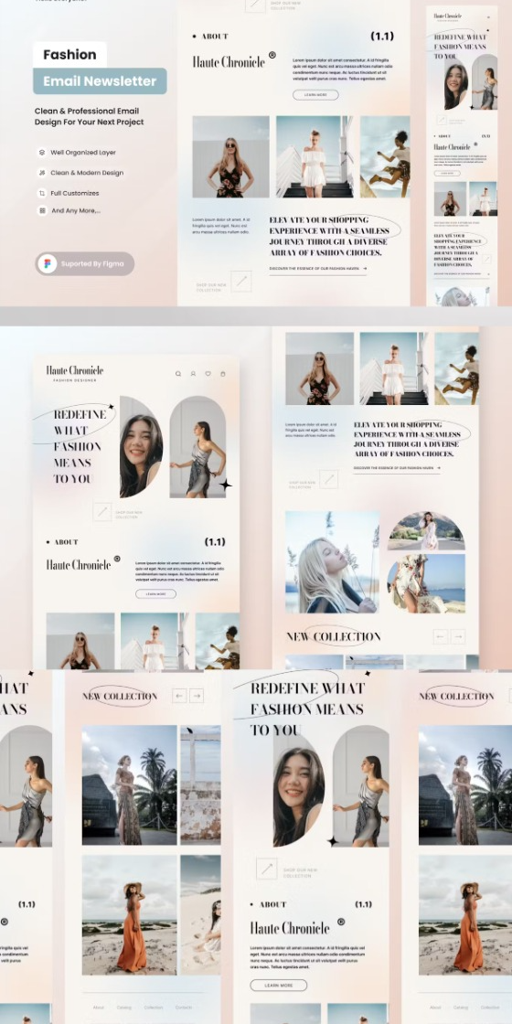 Haute Chronicle Fashion Email Newsletter Template FIG