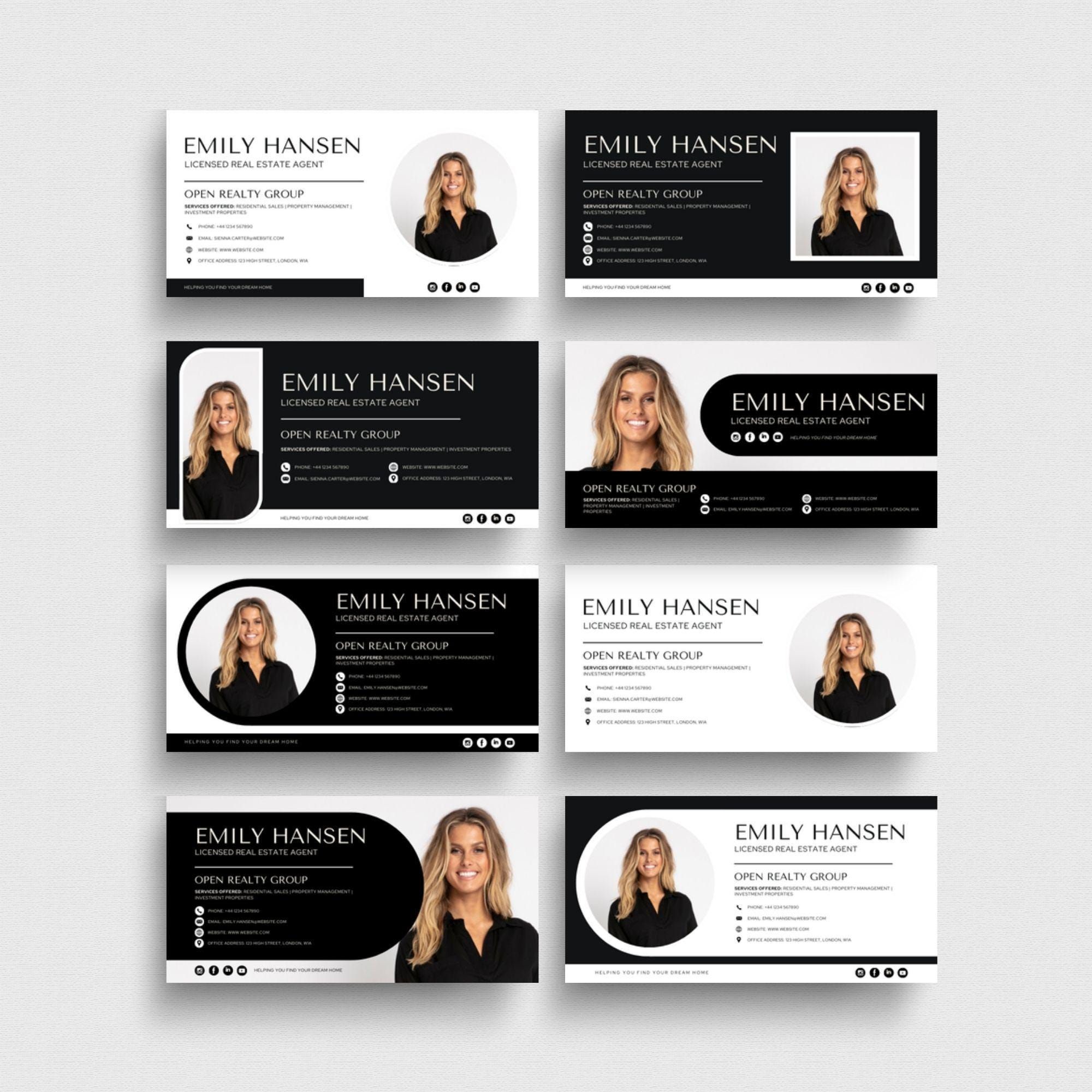 Luxury Real Estate Email Signature Template with Photo for Listing