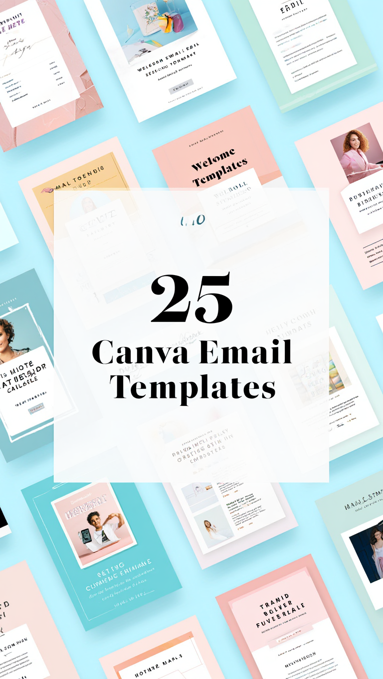 Colorful Email Campaign Bundle Canva Mockup Preview Email Template Bundle for Canva