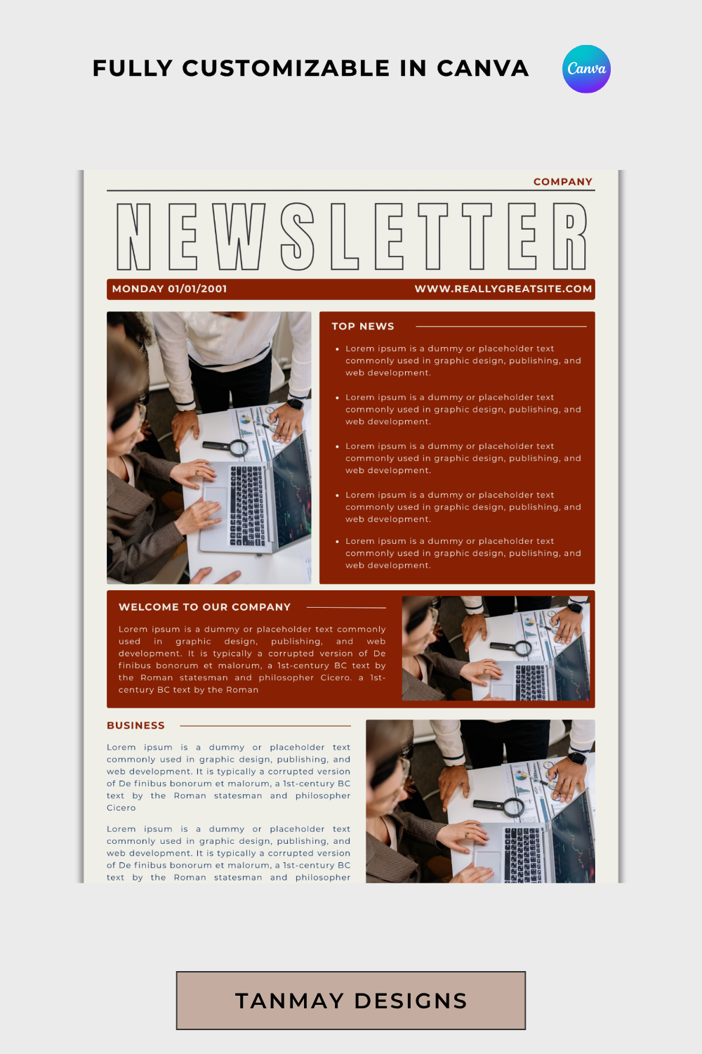 Eye-Catching Business Newsletter Cover Pages for Maximum Impact