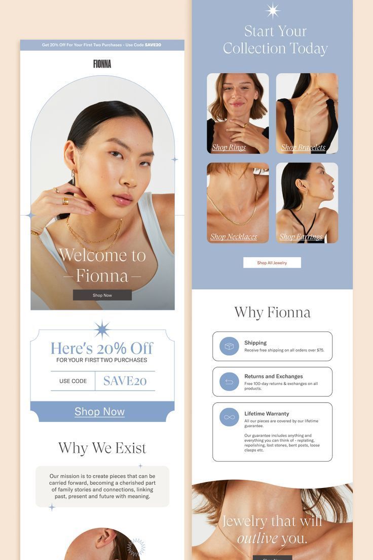 FIONNA Klaviyo Email Design