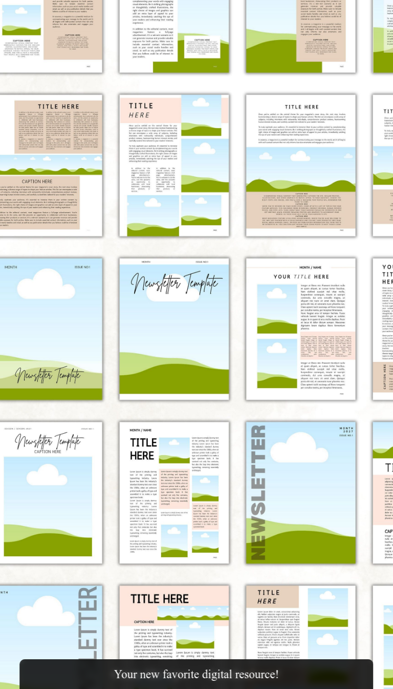 Newsletter Design Templates | Canva & PDF