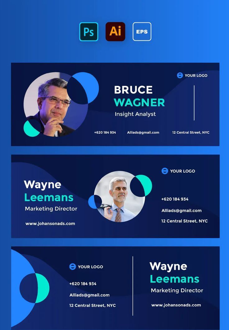 Professional Business Email Signature Templates in AI, EPS, PSD Formats