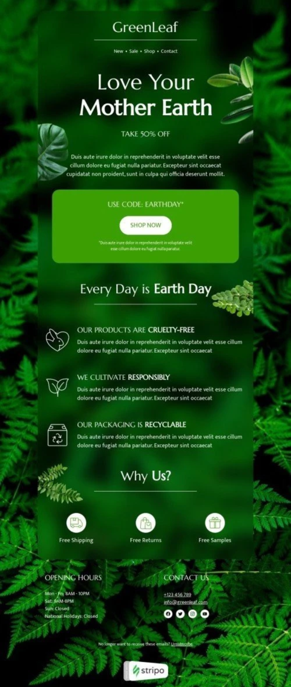 Earth Day Email Design 🌱 | Email Template | Newsletter Design — Stripo.email