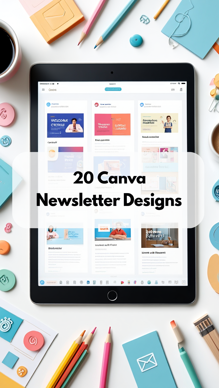 20 Canva Newsletter Templates Creative Entrepreneur Email Pack Preview