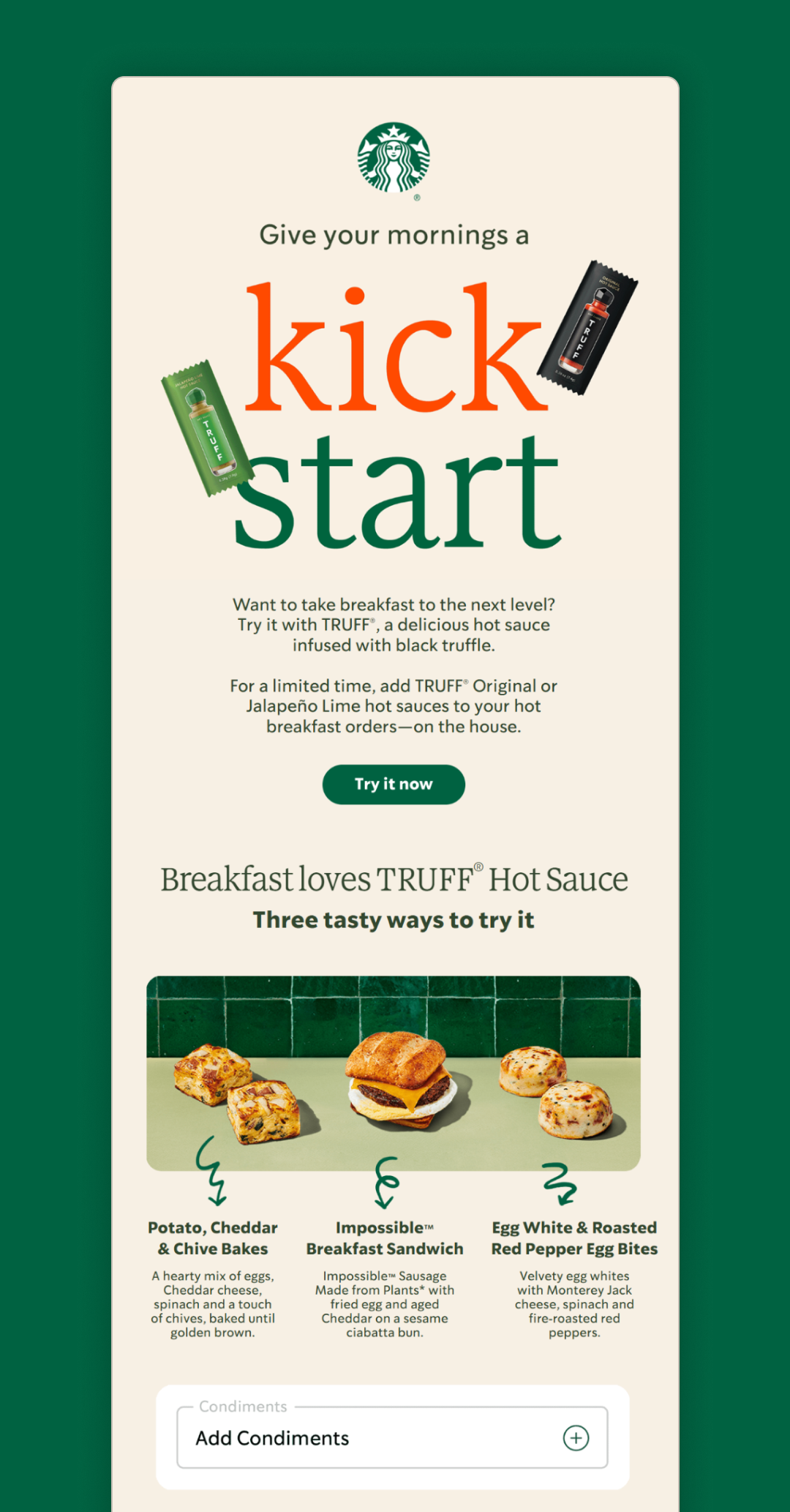 Starbucks x TRUFF Turn Up the Heat in This Collab Email