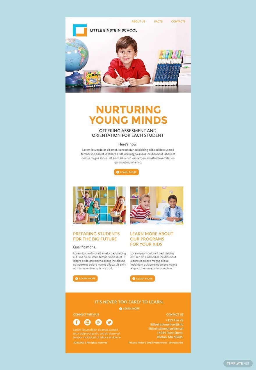 Childcare & School Email Newsletter Templates for Educational Campaigns