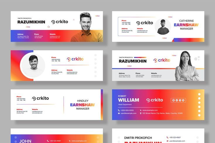 Colorful Email Signature Template by Mightydesign | Creative Market