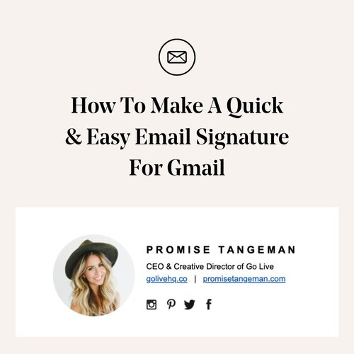How To Make A Quick & Easy Email Signature For Gmail