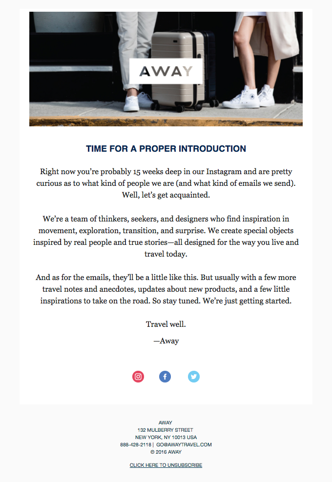 Away Email Design