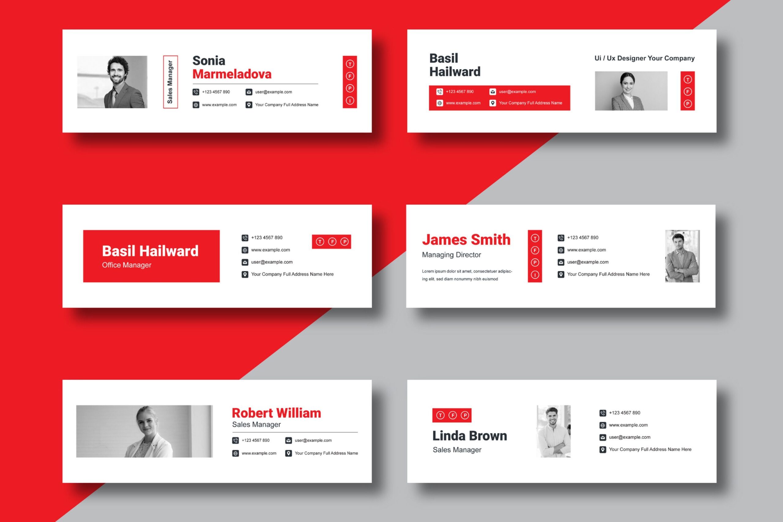 Email Signature Design Layout by Mightydesign | Creative Market