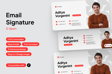 Elegant Email Signature Design Ideas for UI/UX Professionals